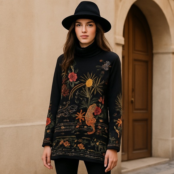 Johnny Was Tops - Johnny Was Keone Hooded Sweatshirt Tunic